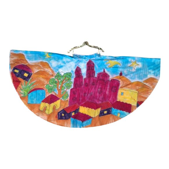 Vtg Paul Ropp Skirt Women's Handpainted Batik Circle - Picture 1 of 6